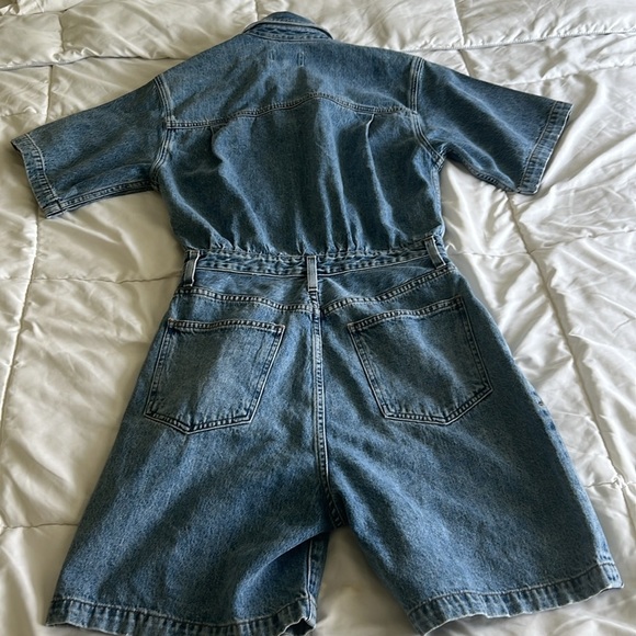 Agolde Blue Denim Jumpsuit - Picture 8 of 10